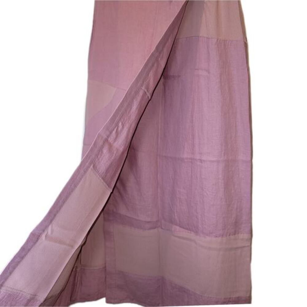 J. JILL VTG 90s Linen‎ Midi Skirt Wrap Pencil Womens Size 12 Patchwork Rose Pink - Picture 2 of 16